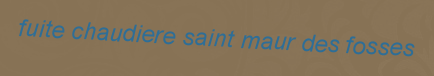 Fuite chaudiere Saint maur des fosses